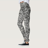 Stedelijke Grunge Krabbeltekening Leggings (Links)