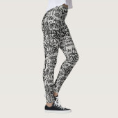 Stedelijke Grunge Krabbeltekening Leggings (Rechts)