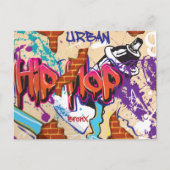 Stedelijke heuphop Graffiti-muur. Briefkaart (Voorkant)