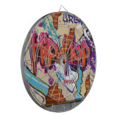 Stedelijke heuphop Graffiti-muur. Dartbord (Voorkant Links)