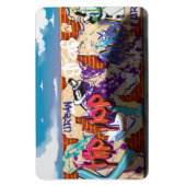 Stedelijke heuphop Graffiti-muur. Magneet (Verticaal)