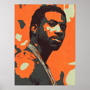 Stedelijke Hip Hop Stijl Mannelijk Portret Moderne Poster