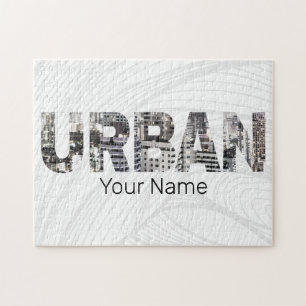 Stedelijke hoofdstad Lettering Urbanpeople  Design Legpuzzel