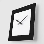 Stedelijke hottie Plain Pierot Black en White Cloc Vierkante Klok (Hoek)