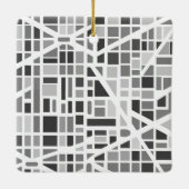 Stedelijke kaart Postcode Architecturaal ontwerp M Keramisch Ornament (Achterkant)