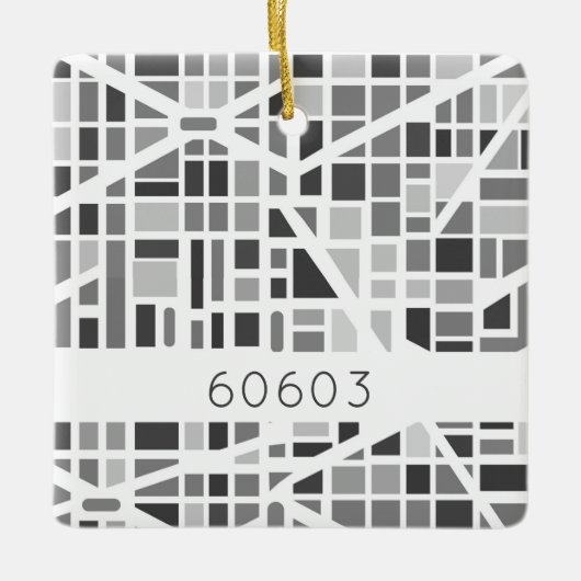Stedelijke kaart Postcode Architecturaal ontwerp M Keramisch Ornament (Voorkant)