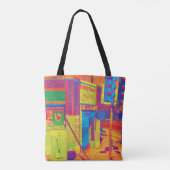 Stedelijke kleur tote bag (Achterkant)