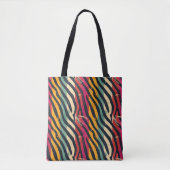 Stedelijke Kleuren Zebra Strepen Tote Bag (Voorkant)