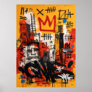 Stedelijke Kroon Graffiti Stad Abstracte Kunst Poster