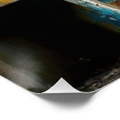 Stedelijke kunst op verlaten gebouw perfect poster (Hoek)