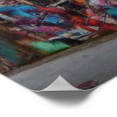 Stedelijke kunst op verlaten gebouw poster (Hoek)