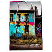 Stedelijke kunst verlaten graffiti-gebouw medium cadeauzakje (Voorkant)