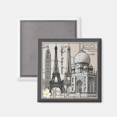 "Stedelijke landschappen" Magneet (Voorkant / Achterkant)