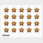 Stedelijke leeuw ster sticker (Vel)