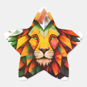 Stedelijke leeuw ster sticker