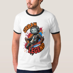 Stedelijke Legende Scherm Hoofd Streetwear T-shirt