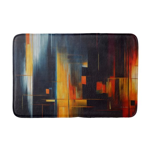 Stedelijke lichten Abstracte geometrie Badmat (Voorkant)