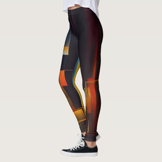 Stedelijke lichten Abstracte geometrie Leggings (Links)