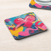 Stedelijke liefde: Graffiti Hearts Bier Onderzetter (Linkerzijde)