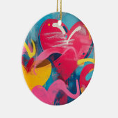 Stedelijke liefde: Graffiti Hearts Keramisch Ornament (Rechts)