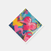 Stedelijke liefde: Graffiti Hearts Servet (Hoek)