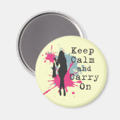 Stedelijke Mode Houd Kalm en Carryon Magneet (Voorkant / Achterkant)