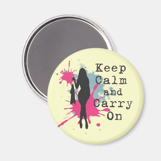 Stedelijke Mode Houd Kalm en Carryon Magneet (Voorkant / Achterkant)