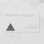 Stedelijke & Moderne Driehoek | Aangepaste zakelij Visitekaartje (Achterkant)
