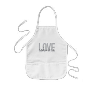 Stedelijke, moderne, eenvoudige, coole design Love Kinder Schort
