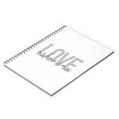 Stedelijke, moderne, eenvoudige, coole design Love Notitieboek (Linkerzijde)