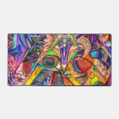 Stedelijke Neon Graffiti Maximalistische Bureaumat (Voorkant)