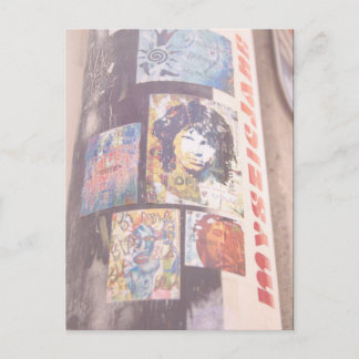 Stedelijke paal w.z. briefkaart