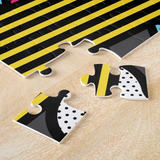 Stedelijke Pop Art Abstracte Geometrische kubus Mo Legpuzzel (Zijkant)