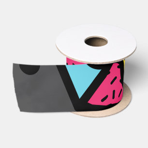 Stedelijke Pop Art Abstracte Geometrische Lijnen e Satijnen Lint