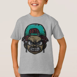 Stedelijke Rebel: Graffiti Stijl Gezicht T-shirt