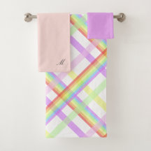 Stedelijke Regenboog Schotse Ruit Monogram