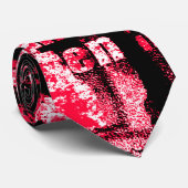 Stedelijke rode graffiti stropdas (Opgerold)