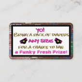 Stedelijke roze en zwarte heupluier informatiekaartje (Voorkant)