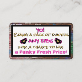 Stedelijke roze en zwarte heupluier informatiekaartje