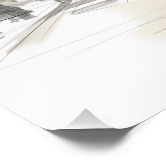 Stedelijke schets, 3D render van de moderne vrouw Perfect Poster (Hoek)