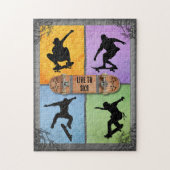Stedelijke Skateboarder Straatkunst Graffiti Puzze Legpuzzel (Verticaal)
