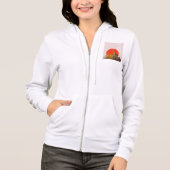 Stedelijke skyline met Red Sun Grunge Cityscape Hoodie (Voorkant)