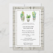 Stedelijke Spaanse haciënda aquarel cactus vetplan Kaart (Voorkant)