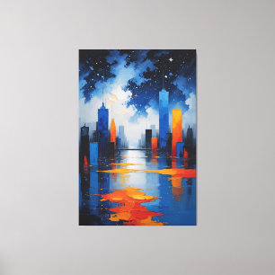 Stedelijke Spiegel van Stilte Canvasprint Canvas Afdruk