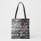 Stedelijke stickerkunst tote bag (Voorkant)