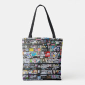 Stedelijke stickerkunst tote bag (Achterkant)