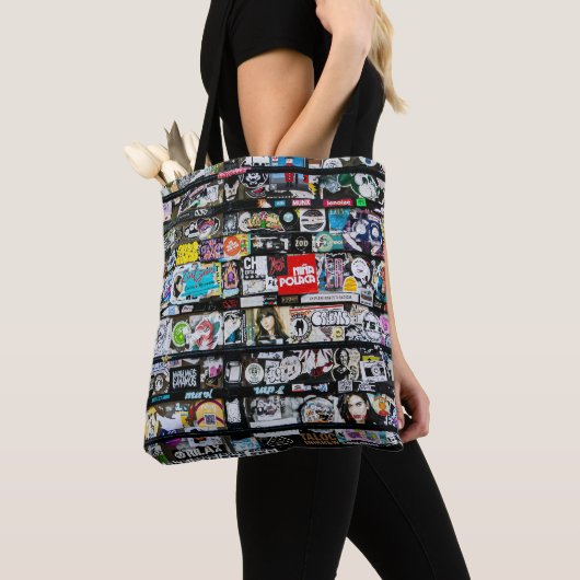 Stedelijke stickerkunst tote bag (Dichtbij)