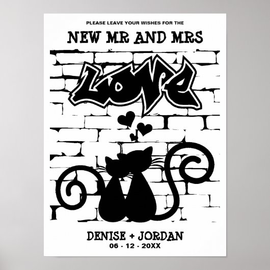 Stedelijke stijl Kittens uit liefde voor Graffiti  Poster (Voorkant)