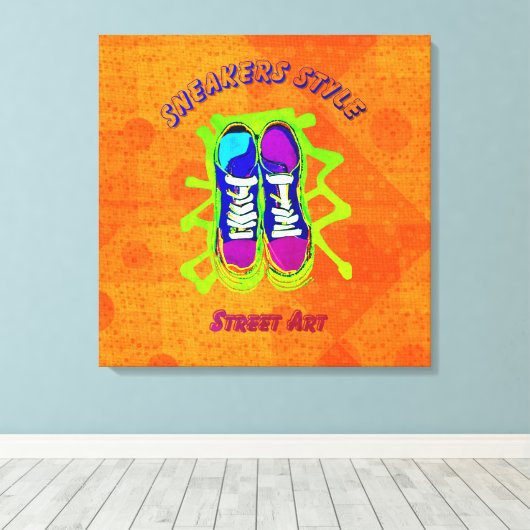 Stedelijke stijl: Street Art Stretched Canvas Prin (Insitu (Houten vloer))