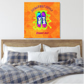 Stedelijke stijl: Street Art Stretched Canvas Prin (Insitu (Slaapkamer))